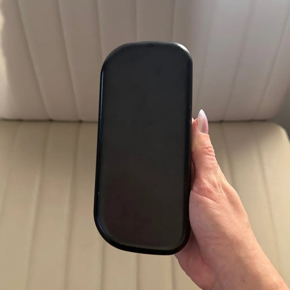 Coach Black Leather Sunglass Case with Gold Logo